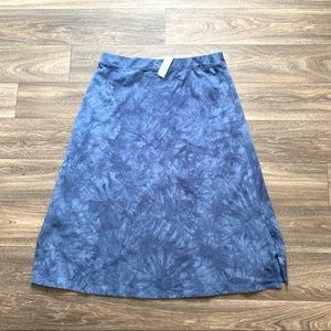 Belle Kim Gravel tie dye blue knit skirt NWT 1X